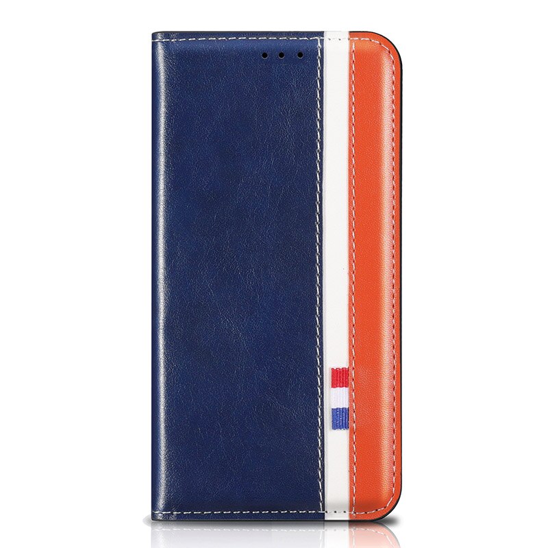 Case Huawei P30 Lite #เคสฝาพับหนัง PU ออกแบบสีทูโทนพร้อมที่เก็บการ์ด PU Leather Tablet Stand Case with Card Storage