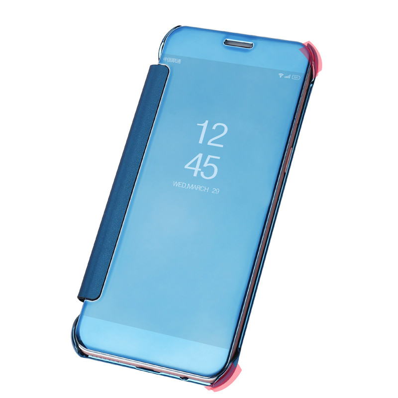 เคส Samsung Galaxy J7 Plus #เคสฝาพับผิวเคลือบเงา Plating Mirror Surface View Window #เคสคุณภาดีราคาถูก