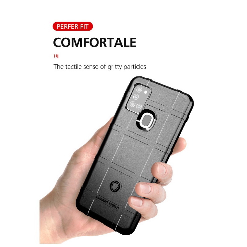 เคส Samsung Galaxy A21s #เคสฝาหลัง Rugged Shield Series Soft Silicone Shock Absorption Matte กันกระแทก