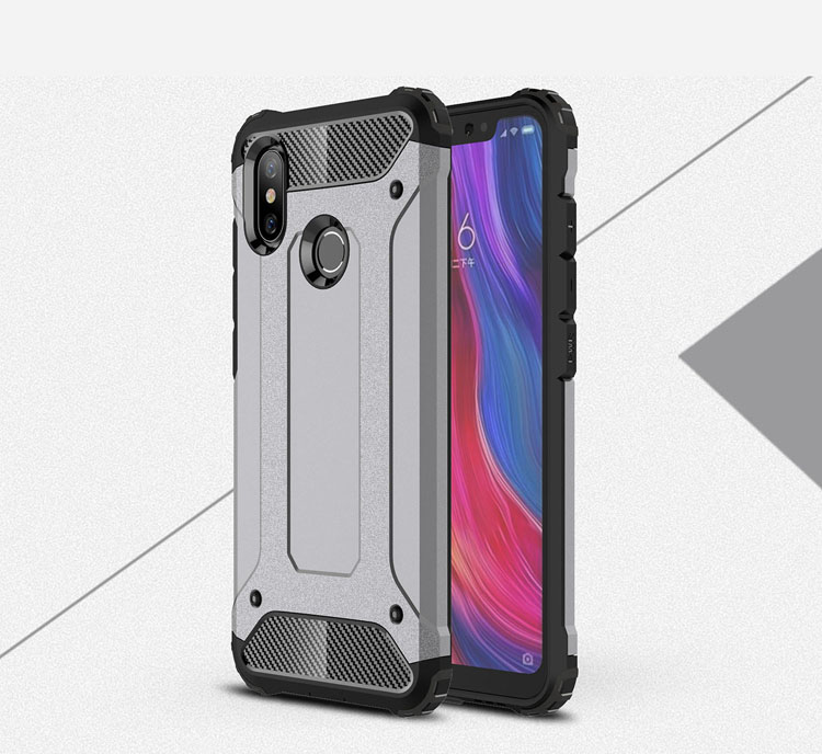 Case Xiaomi Mi 8 (6.21 นิ้ว) #เคสฝาหลังเกราะป้องกัน ไฮบริด พลาสติก+TPU
