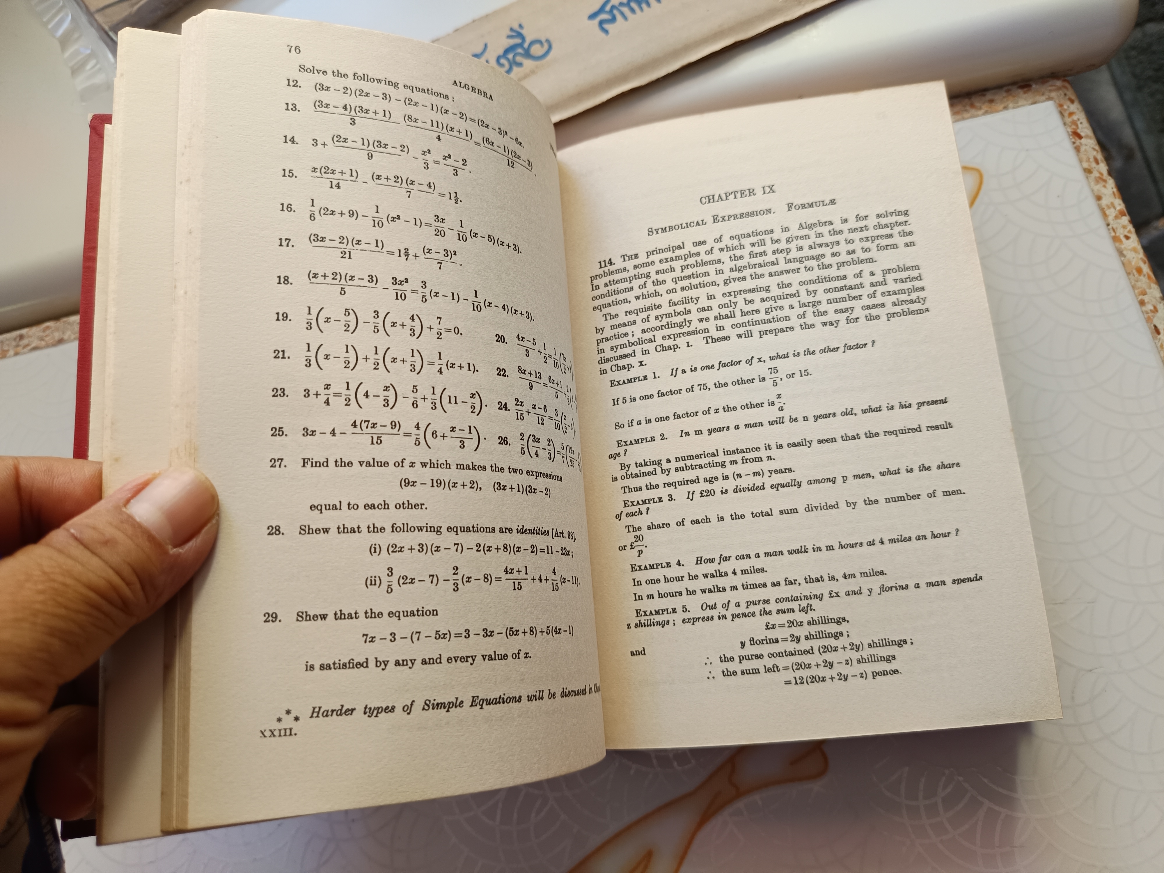 A SCHOOL ALGEBRA part 1- 2 (with answers) by H.S.HALL ฉบับสมบูรณ์ (พิมพ์ปี 1973) **สินค้าหมด**