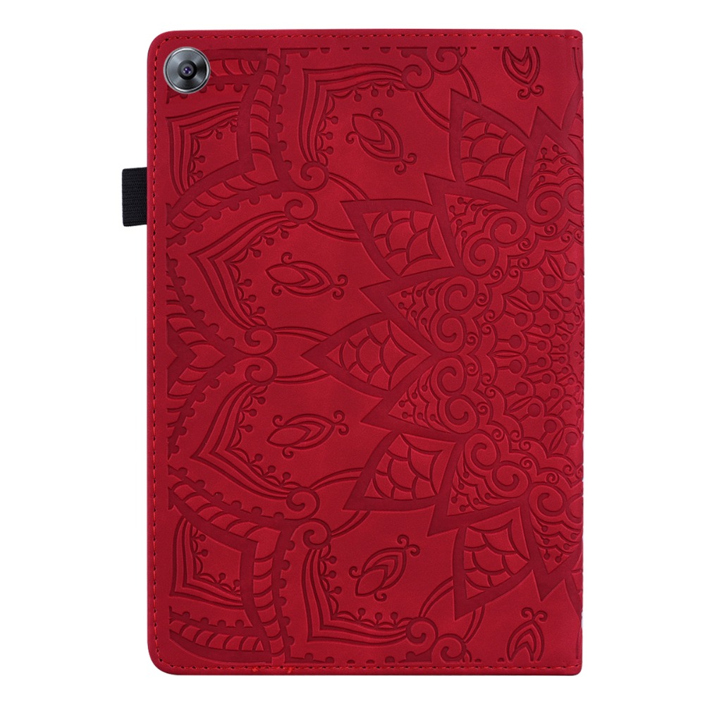 Case Huawei MatePad T8 8 นิ้ว #เคสฝาพับหนัง PU พิมพ์ลายนูน Embossed Leather Flip Wallet Case Cover
