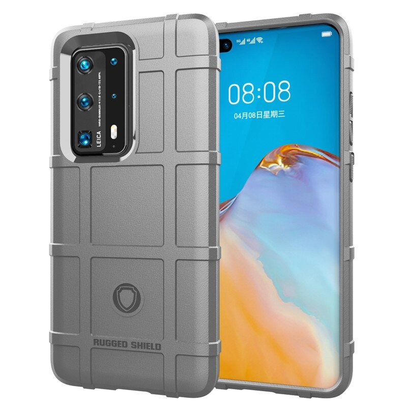 Case Huawei P40 Pro #เคสฝาหลัง Rugged Shield Series Soft Silicone Shock Absorption Matte กันกระแทก