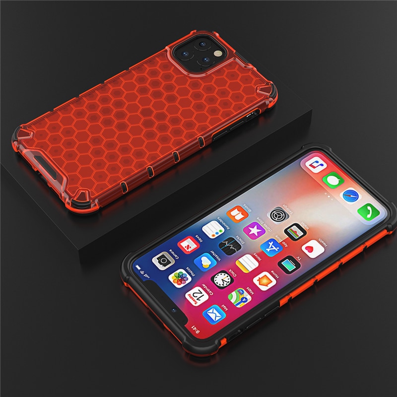 เคส Samsung Galaxy S20 Ultra #เคสฝาหลังกันกระแทก Honeycomb Shock Absorber TPU + PC + Silicone Hybrid