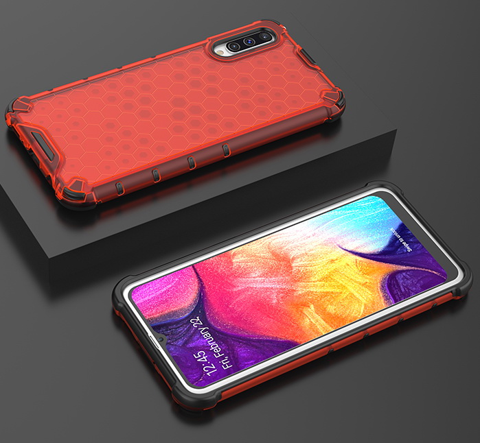 Case Huawei Y9s #เคสฝาหลังกันกระแทก Honeycomb Shock Absorber TPU + PC + Silicone Hybrid
