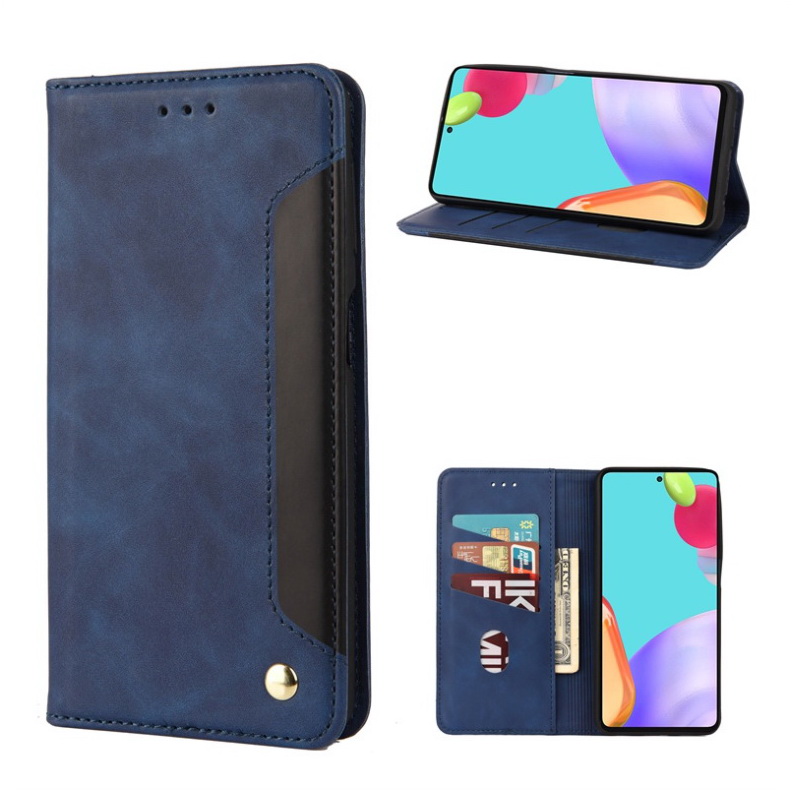 เคส Samsung Galaxy M53 5G#เคสฝาพับหนัง PU สไตล์กระเป๋าสตางค์พร้อมช่องใส่การ์ด Luxury Flip Stand Card Phone Leather Wallet Cover Casing