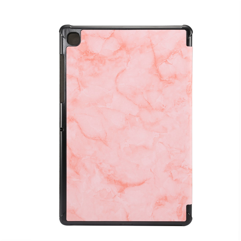 เคส Samsung Galaxy Tab S6 Lite 10.4 SM-P610 SM-P615 SM-P617 #เคสฝาพับปกสามพับลายเนื้อหินอ่อน Marble Texture Tri-fold PU Leather + PC Stand Tablet Shell