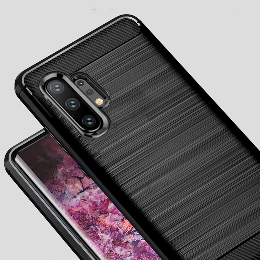 เคส Samsung Galaxy Note 10+ #เคสคาร์บอนไฟเบอร์ ผิวขัดแปรง Brushered TPU Back Case