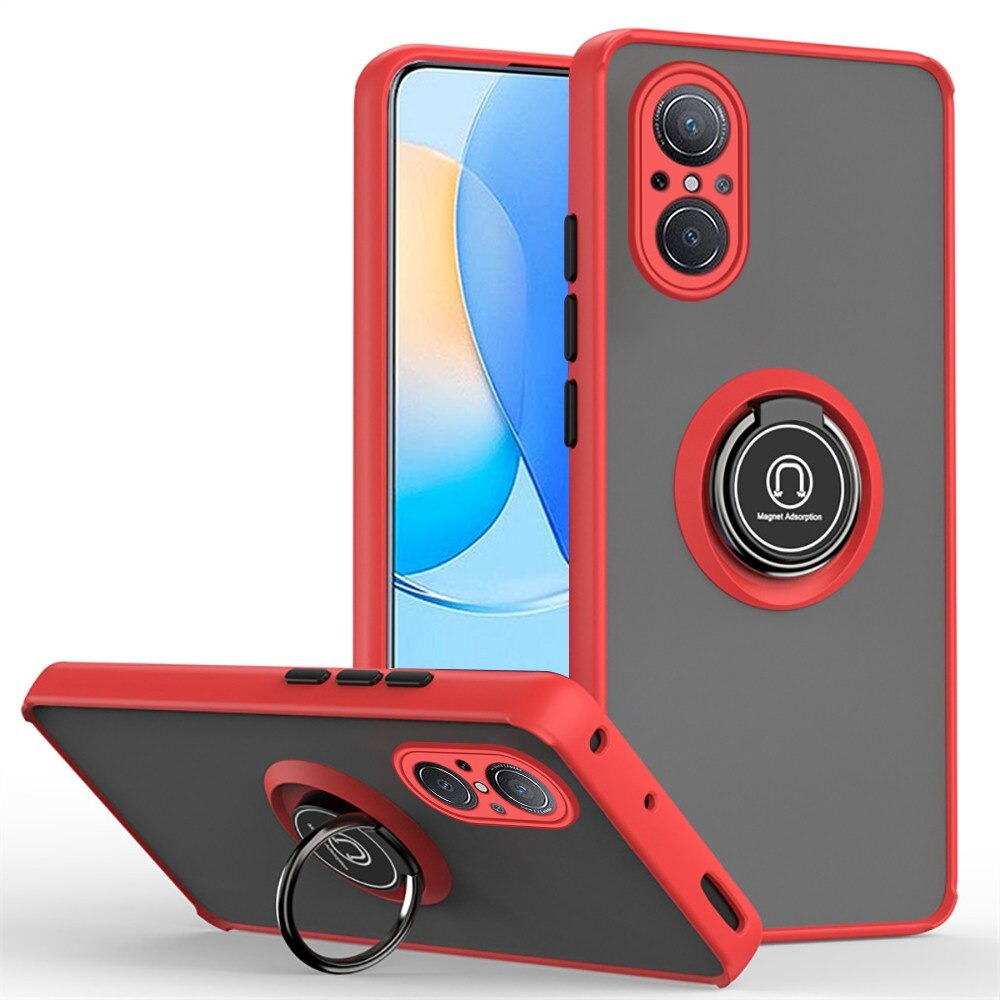 เคส Huawei Nova 9 SE #เคสฝาหลังซิลิโคนแข็ง โปร่งแสง ผิวด้านมีแหวนสวมนิ้ว Finger Ring Kickstand