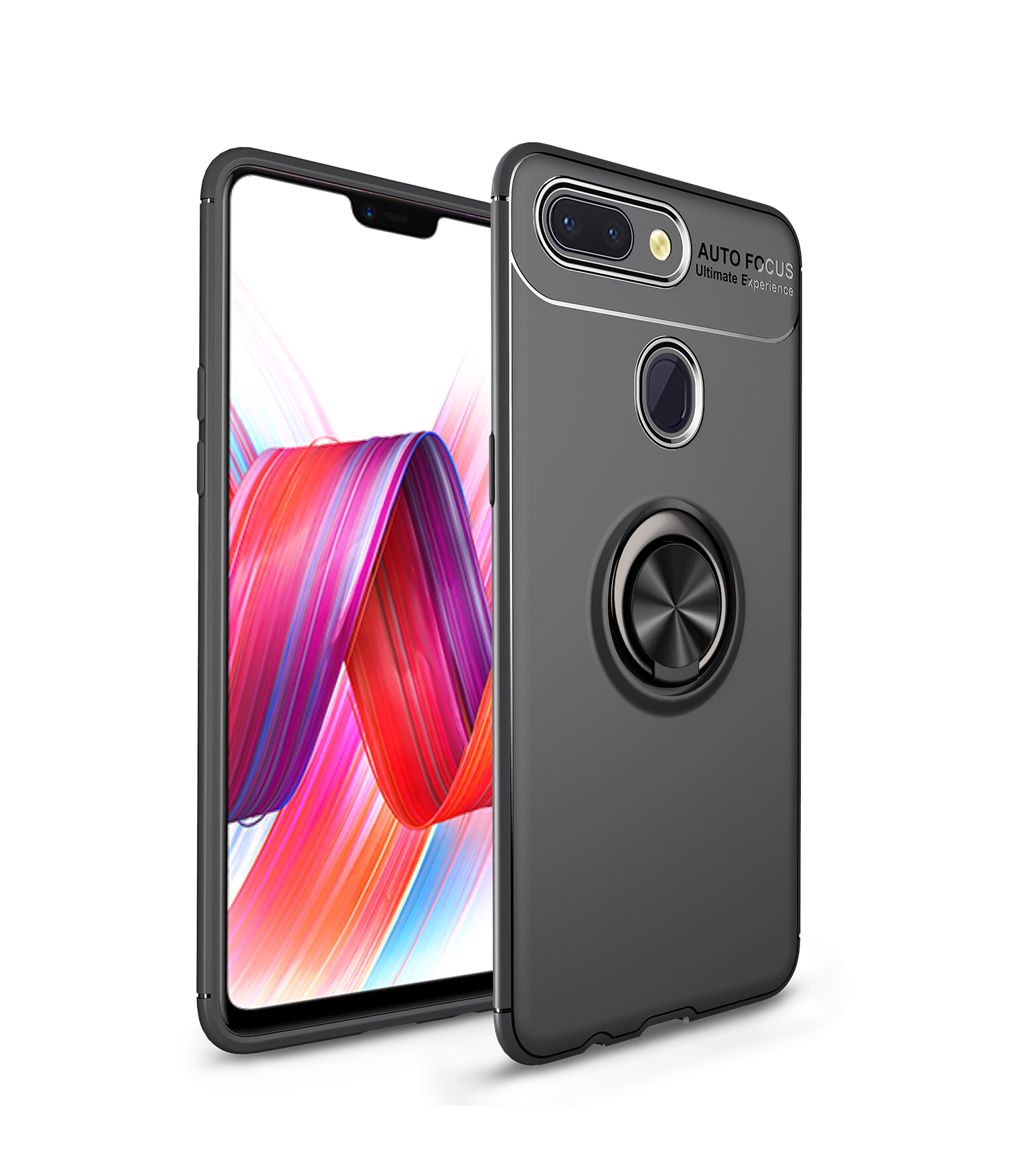 Case Xiaomi Mi 8 Lite TPU #เคสฝาหลังมีแหวนสวมนิ้ว Finger Ring Kickstand (Built-in แผ่นโลหะ)
