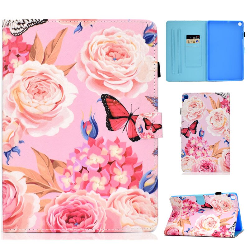 Case Samsung Galaxy Tab S6 Lite 10.4นิ้ว SM-P610 P615 P617 #เคสฝาพับหนัง PU พิมพ์ลาย Pattern Printing PU Leather Flip