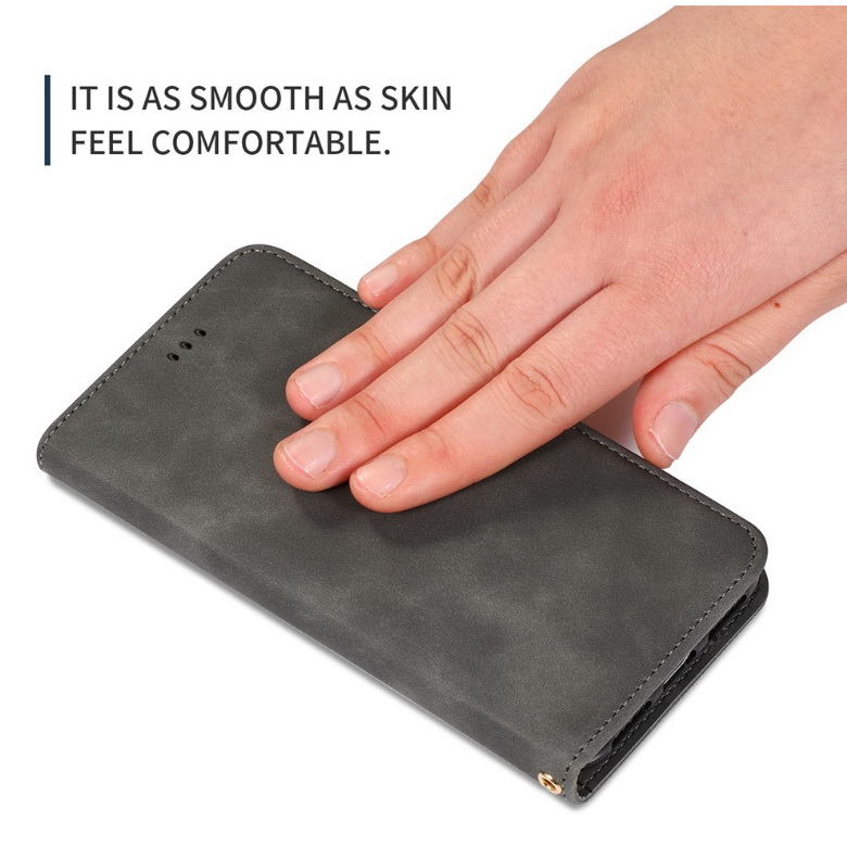 เคส Redmi Note 9T 5G #เคสฝาพับแบบกระเป๋าสตางค์ Luxury Business PU Leather Casing Magnetic Flip Cover Card Holder Wallet Case