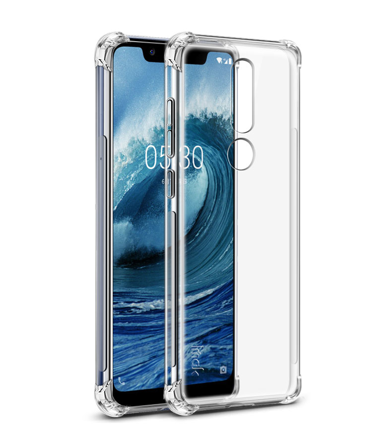 Case Nokia 5.1 Plus/X5 #เคสฝาหลังSkin Feel Anti-drop TPU Case + ฟิล์มกันรอย Explosion-proof Screen Film
