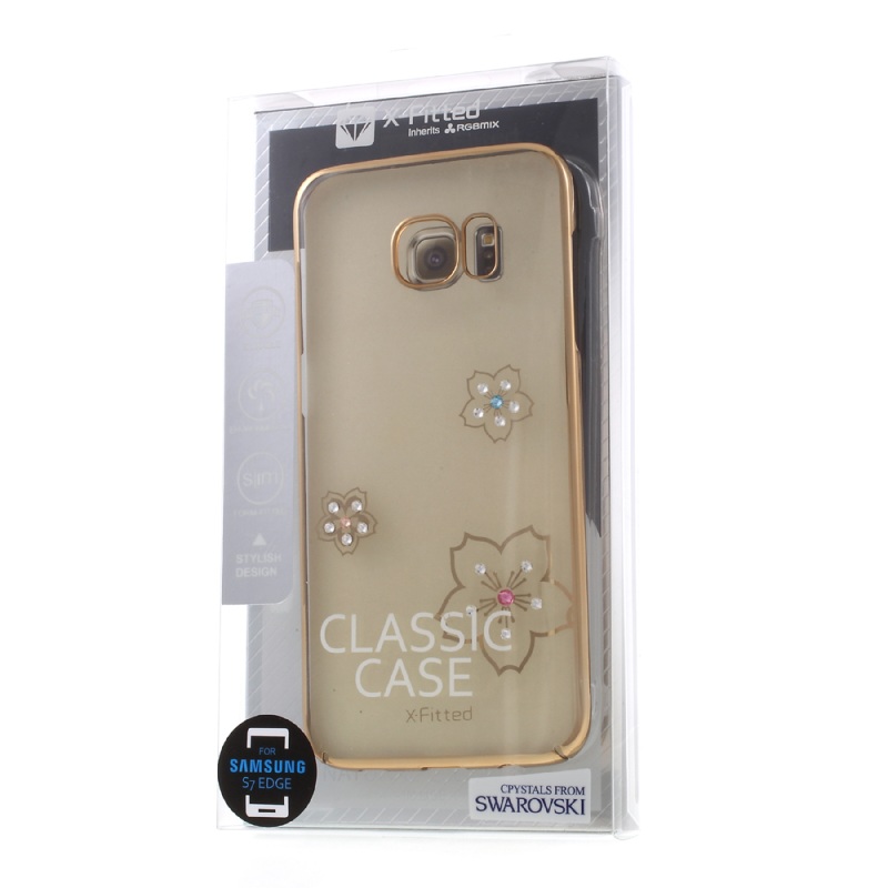 Case Samsung S7 edge #เคสพลาสติกแข็งลายประดับคริสตันสวยงาม
