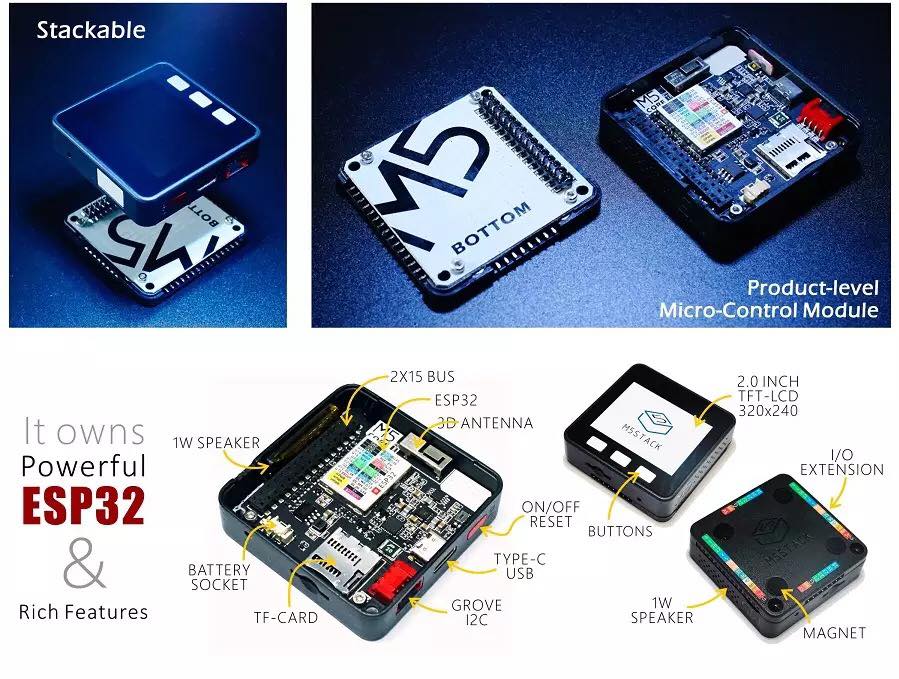 M5Stackอย่างเป็นทางการในสต็อกESP32 Mpu9250 9 Axies Motion Sensor CoreพัฒนาชุดExtensible IoT