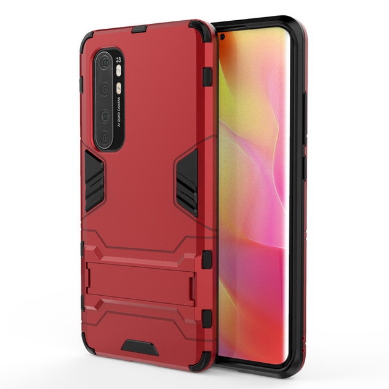 Case Xiaomi Mi Note 10 Lite #เคสฝาหลังพลาสติก ไฮบริด TPU + Kickstand
