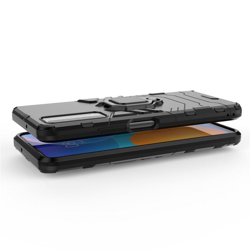 Case Huawei Y7a #เคสฝาหลังพลาสติกแข็ง +TPU Hybrid Case มีแหวนสวมนิ้วโลหะ