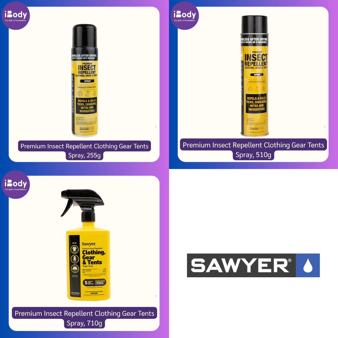 Sawyer® Premium Insect Repellent Clothing Gear Tents Spray สเปรย์ไล่แมลง สำหรับเสื้อผ้า เบาะ เต็นท์ ระดับพรีเมียม