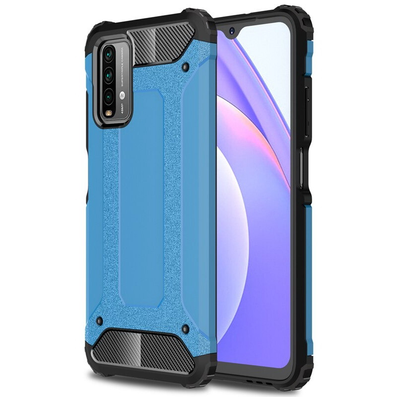 เคส Redmi 9T #เคสฝาหลังเกราะป้องกัน ไฮบริด พลาสติก+TPU Heavy Duty Rugged Hybrid