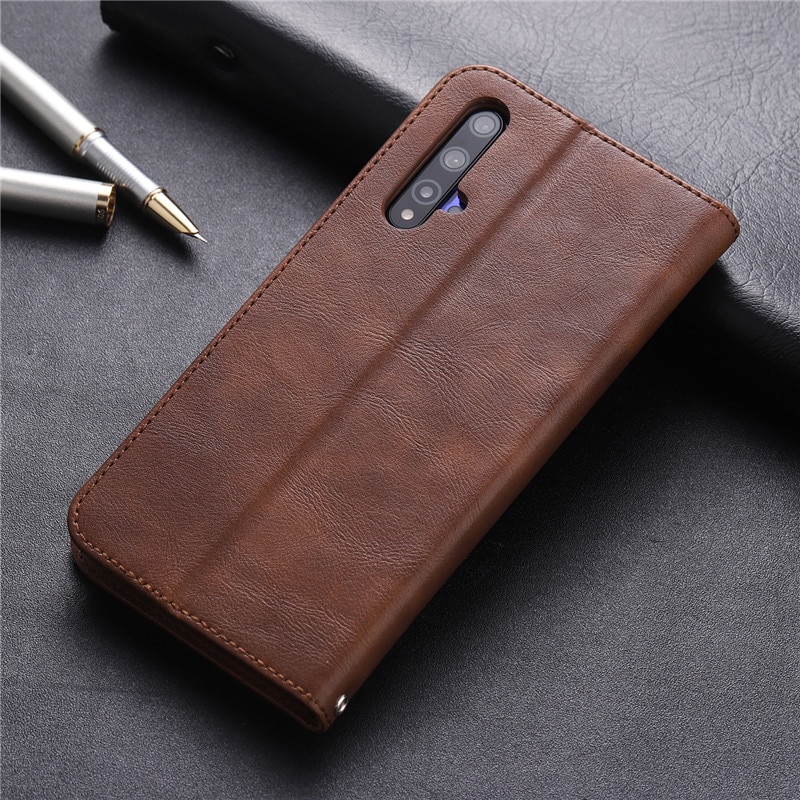Case Huawei Nova 5T #เคสฝาพับ AZNS สไตล์ย้อนหนัง PU มีช่องเสียบการ์ด เคสคุณภาพดีราคาถูก