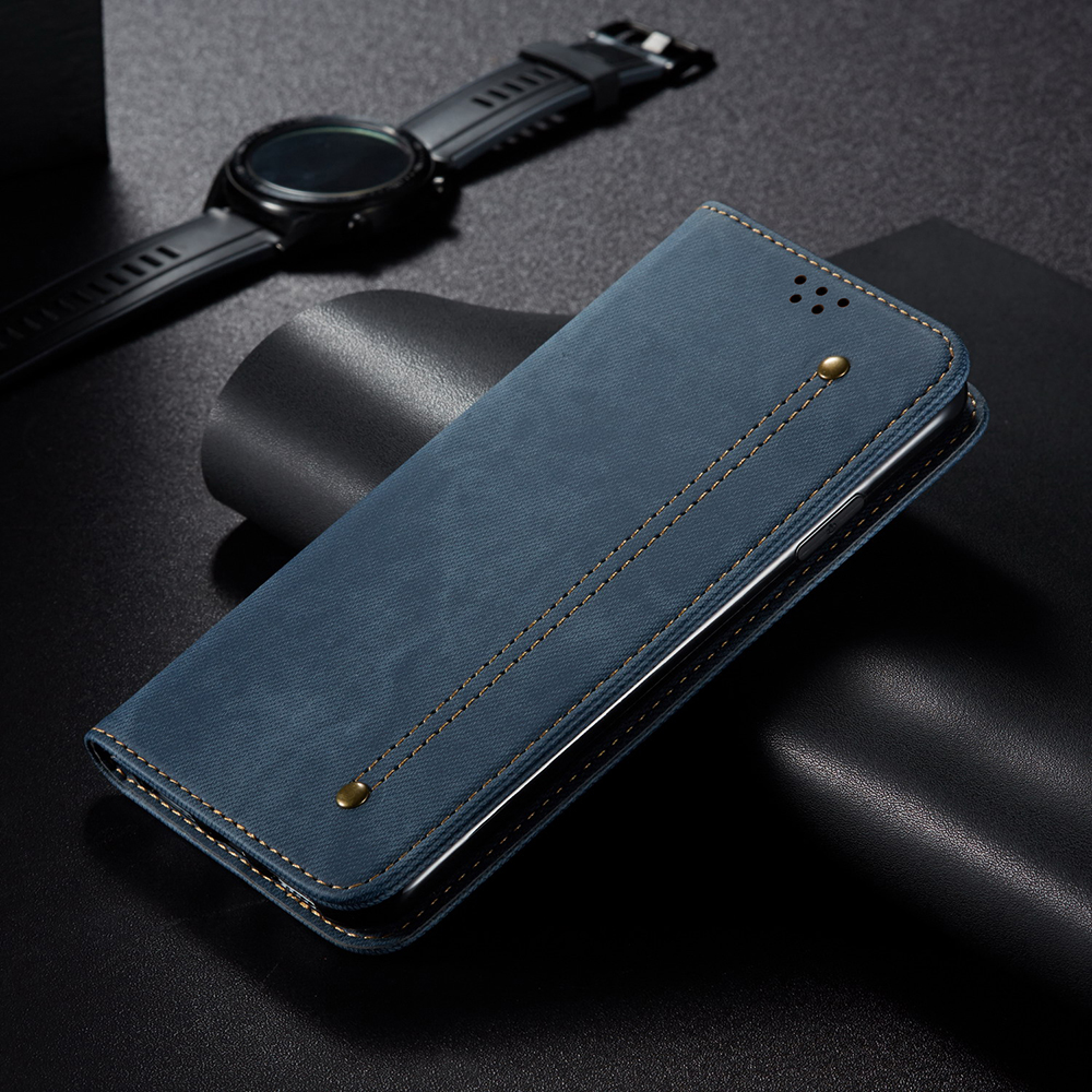Case OPPO A9 (2020) / OPPO A5 (2020) #เคสฝาพับสไตล์ย้อนยุคผิวผ้ายีนส์แบบกระเป๋าสตางค์