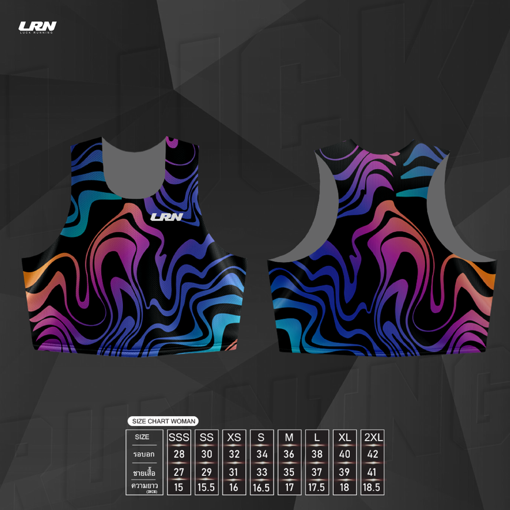 เสื้อกล้าม Crop ผ้า Air Flow Plus สำหรับวิ่งมาราธอน (AP02-04)