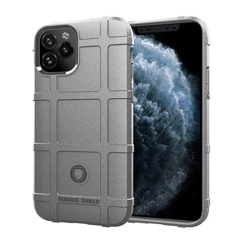 เคส iPhone 12 mini#เคสฝาหลัง Rugged Shield Series Soft Silicone Shock Absorption Matte กันกระแทก