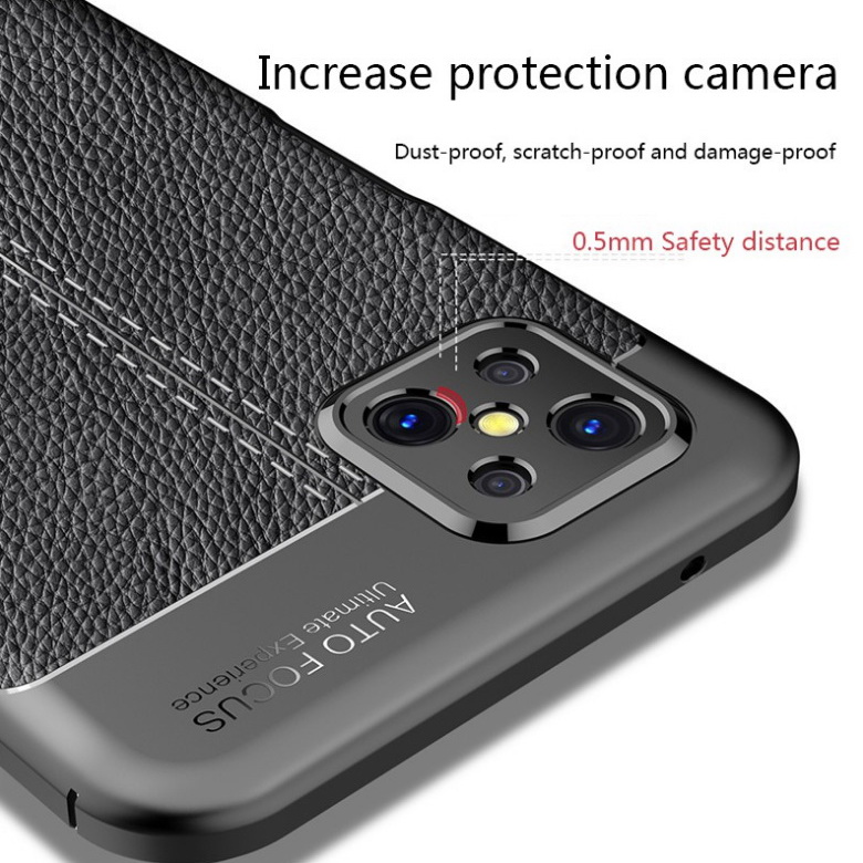 Case OPPO Reno 4Z 5G #เคสฝาหลัง TPU ผิวลิ้นจี่ช่วยป้องกันลายนิ้วมือและกันลื่นได้ดี