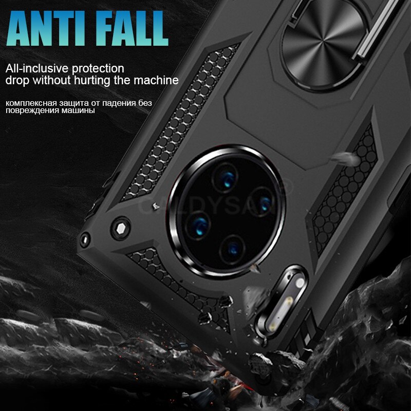 Case Huawei Mate 30 Pro #เคสฝาหลัง Hybrid TPU+PC มีแหวนสวมนิ้ว