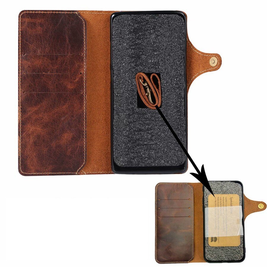 เคส Samsung Galaxy Note 20 / Note 20 5G #เคสฝาพับหนังแท้พร้อมสายคล้อง Genuine Wallet Leather Phone Cover with Lanyard