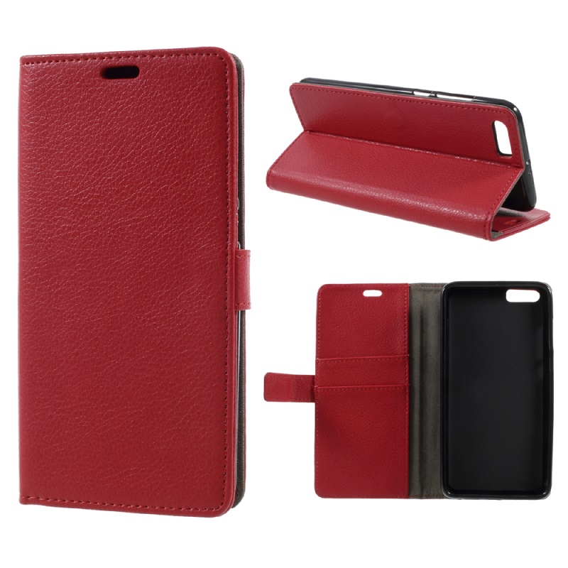 เคส Xiaomi Mi 6 #เคสสไตล์กระเป๋าหนัง PU คุณภาพดีผิวลิ้นจี่ มีช่องเสียบการ์ด