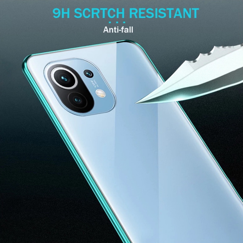 เคส Xiaomi Mi 11 #เคสฝาครอบกระจกขอบโลหะดูดซับแม่เหล็กหน้าหลัง Fully Protection Magnetic Adsorption Glass Metal Phone Protective