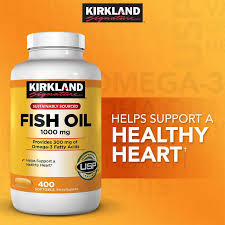 (Pre Order) Kirkland Signature® Omega-3 Fish Oil 1000 mg 400 Softgels USP Verified น้ำมันปลา โอเมก้า ช่วยบำรุงหัวใจ ไหลเวียนโลหิต