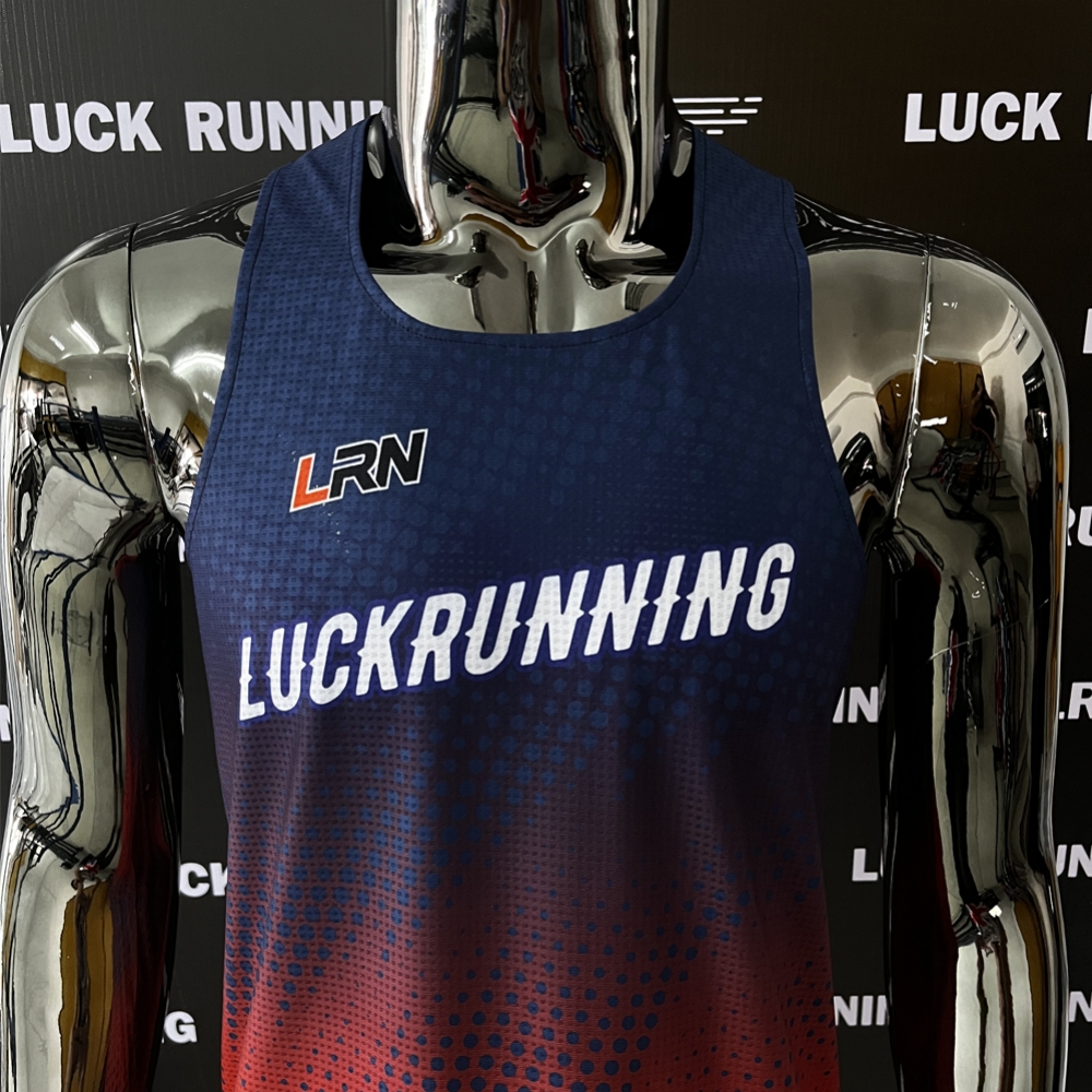 เสื้อวิ่งพิมพ์ลาย LRN เนื้อผ้า Micro square สำหรับวิ่งมาราธอน (MS26)