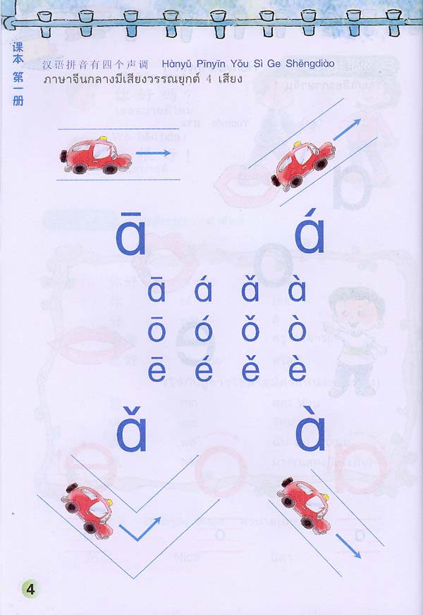 ภาษาจีนหรรษา 1 (แบบเรียนภาษาจีน สำหรับนักเรียน ชั้นประถมศึกษา)พร้อมแบบฝึกหัด+CD 开开汉语 - 泰国小学中文课本·第1册(含练习册、CD)