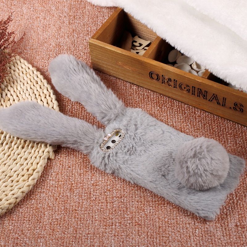 เคส Huawei P10 Plus เคสฝาหลัง Bunny Design Warm Fur TPU Rhinestone