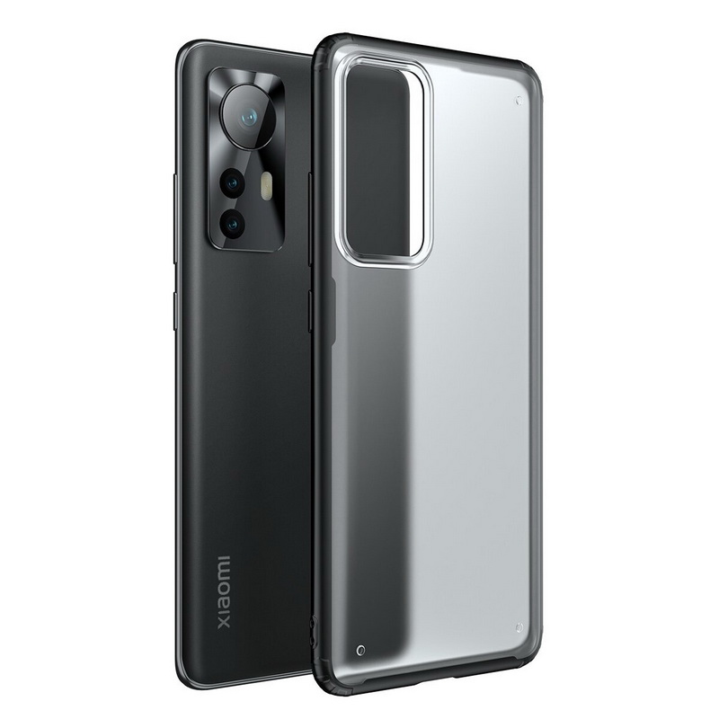 เคส Xiaomi 12 Pro #เคสฝาหลังโปร่งแสงสีขุ่นขอบทึบ +TPU Hybrid Case