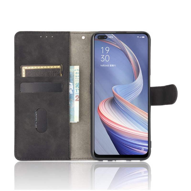 เคส OPPO Reno 4Z 5G #เคสฝาพับแบบกระเป๋าสตางค์หนัง PU มีช่องใส่บัตร Leather Wallet Card Holder Phone Cover