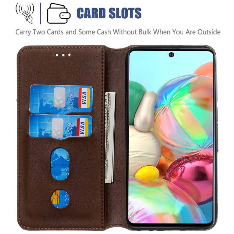 Case Samsung Galaxy A71 5G SM-A716F #เคสฝาพับหนัง PU แบบกระเป๋าสตางค์ Classic Wallet Leather Stand Phone Cover