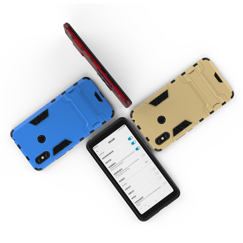 Case Xiaomi Mi Max 3 #เคสฝาหลังพลาสติก ไฮบริด TPU + Kickstand