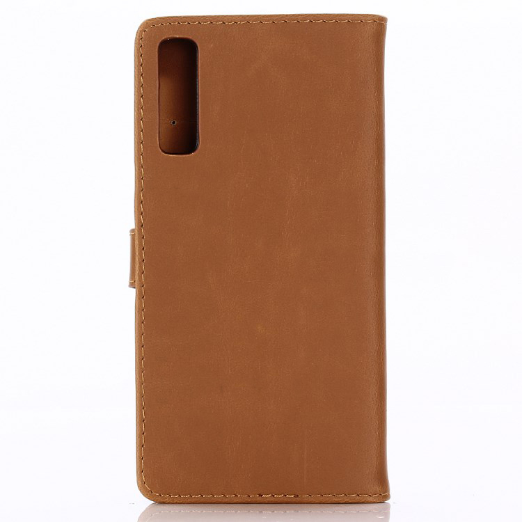Case Samsung Galaxy A7 (2018) #เคสฝาพับหนัง PU ผิวหนังม้าแบบกระเป๋าสตางค์ Crazy Horse Texture Retro Style Wallet