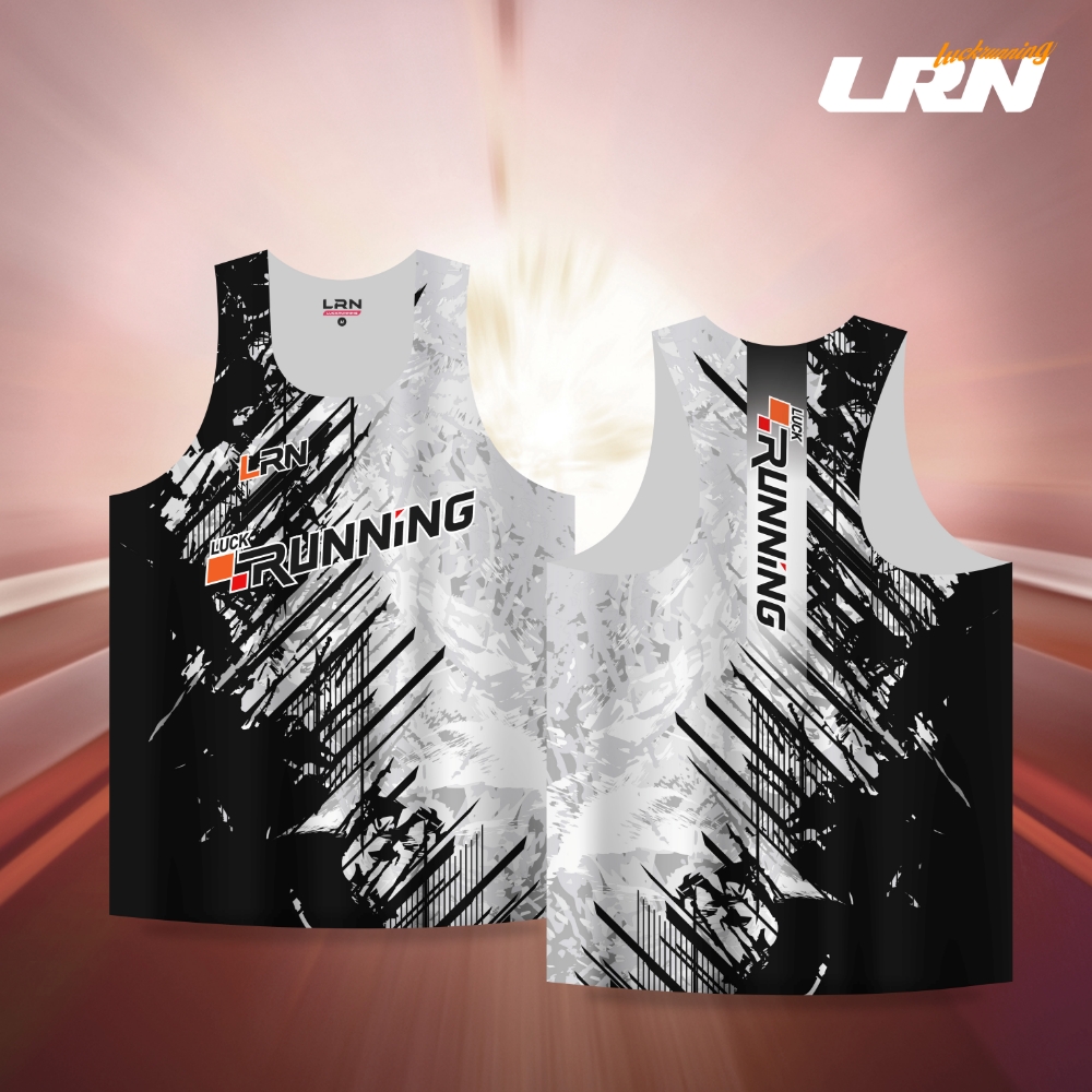 เสื้อวิ่งพิมพ์ลาย LRN เนื้อผ้า Super Air Flow (SF07)