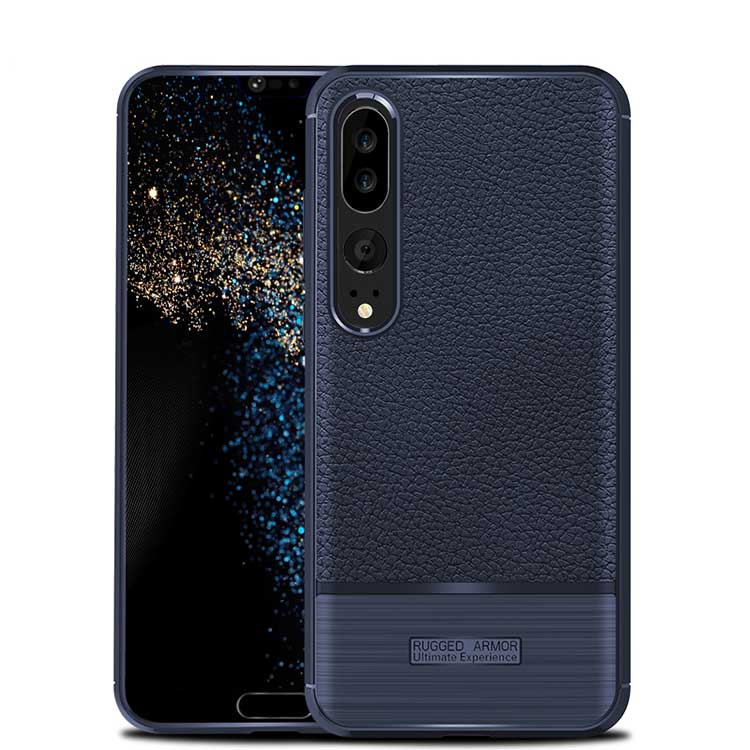 เคส Huawei P20 Pro #เคสฝาหลัง TPU นิ่มผิวลิ้นจี่กันลื่นคุณภาพดีราคาถูก