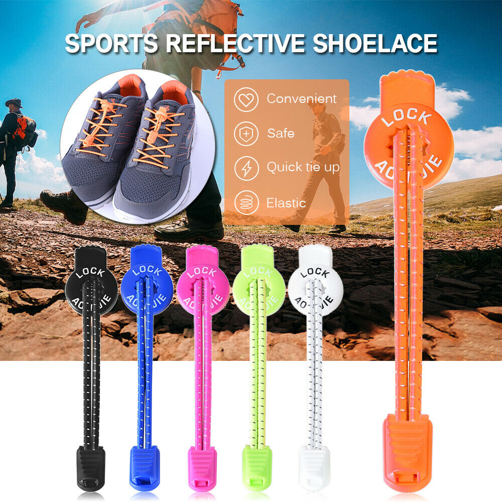 เชือกรองเท้าวิ่ง AONIJIE แบบไม่ต้องผูก สายมีแถบสะท้อนแสงมี 6 สีให้เลือก (O1)