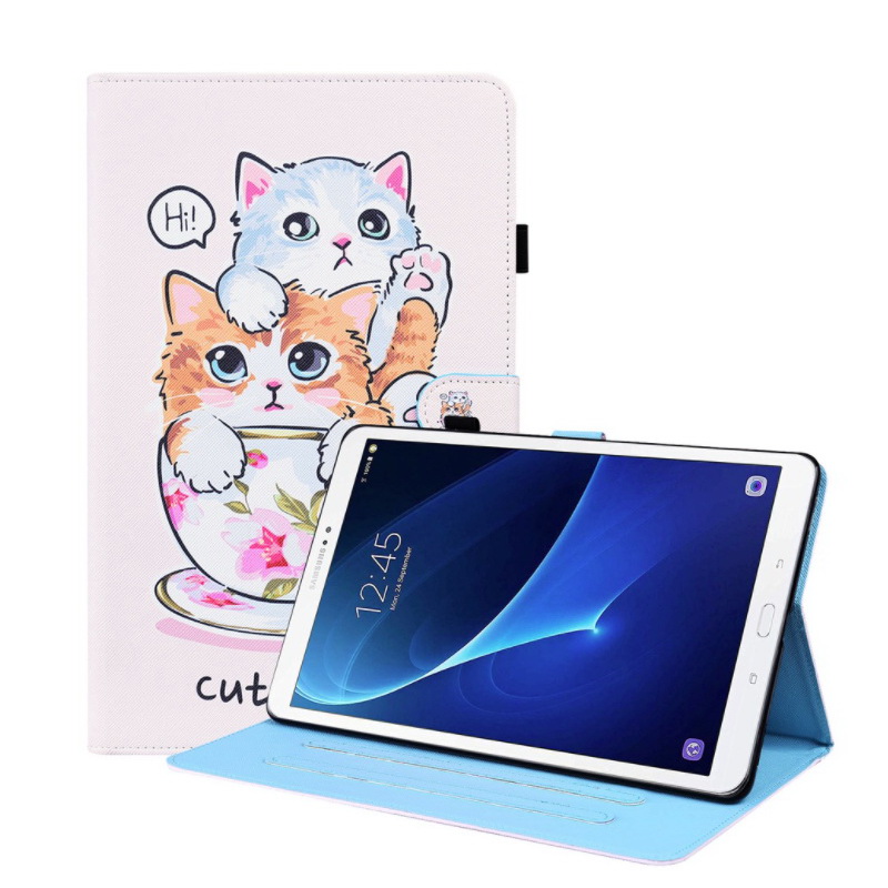 Case Samsung Galaxy Tab S7 SM-T870 SM-T875 #เคสฝาพับหนัง PU พิมพ์ลาย Pattern Printing Stand Leather