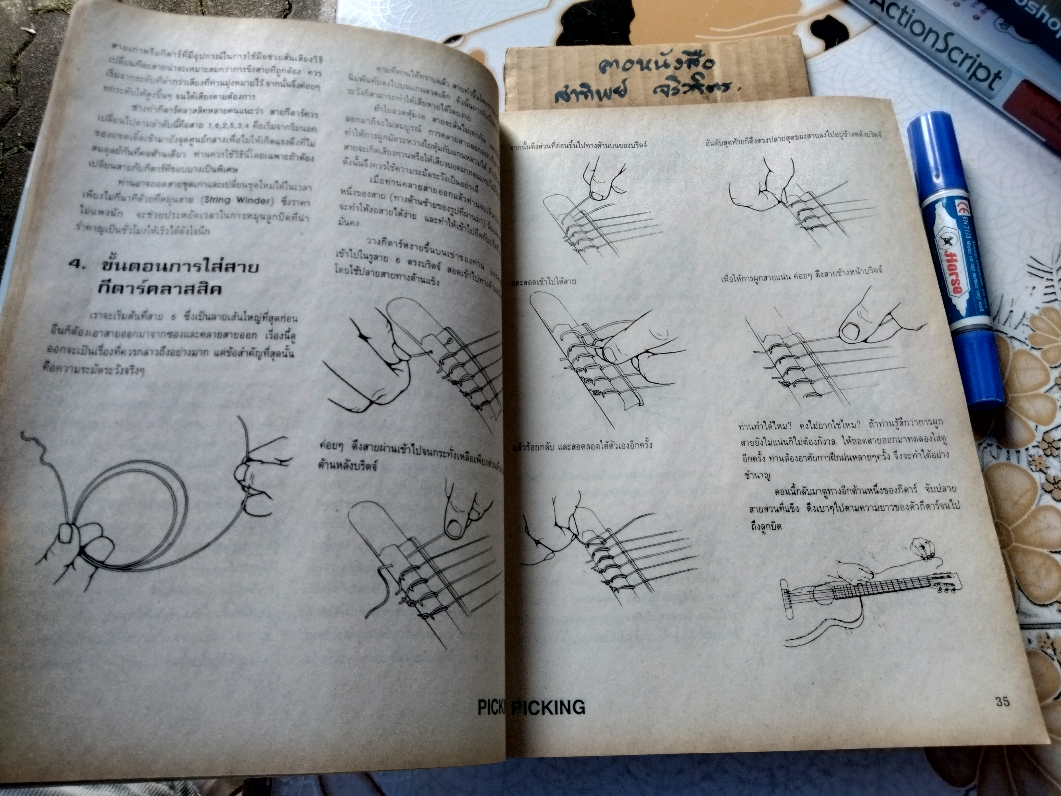 PICKING คู่มือการเกากีตาร์ ช.เดชอุดม.มิสเตอร์โจ เรียบเรียง **สินค้าหมด**