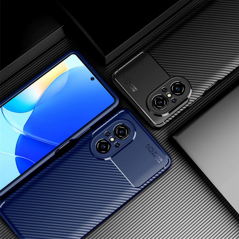 Case Huawei Nova 9 SE #เคสฝาหลังนิ่ม Carbon Fiber Anti-drop TPU Protection