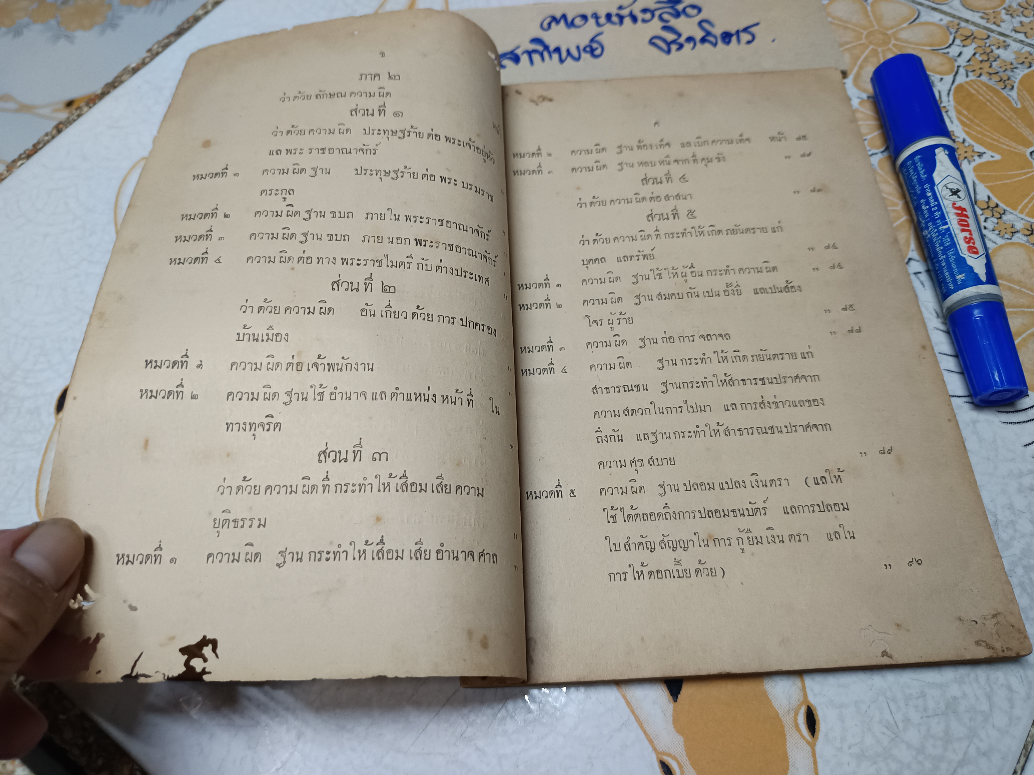 กฎหมายลักษณอาญา พิมพ์ครั้งที่ 7 พ.ศ 2468 โรงพิมพ์บำรุงนุกูลกิจ #หนังสือกฎหมายเก่า #หนังสือกฎหมายหายาก