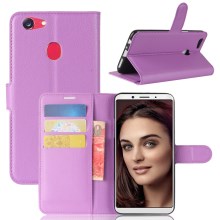 Case OPPO F5 #เคสแบบฝาพับสไตล์กระเป๋าสตางค์หนัง PU ผิวลิ้นจี่ สีสันสวยงามทันสมัย