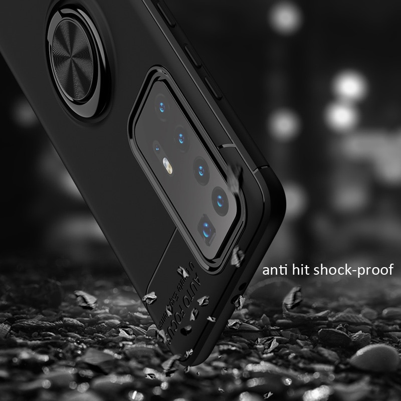 Case Huawei P40 Pro#เคสฝาหลัง TPU Finger Ring Kickstand (แผ่นโลหะแบบ Built-in)